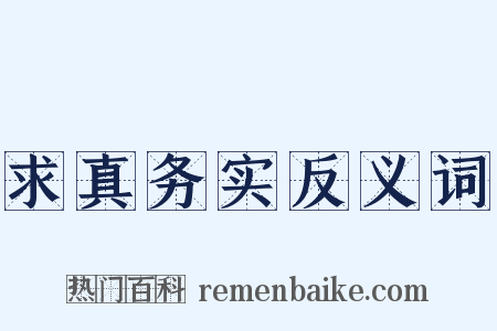 求真务实反义词是什么意思的图片